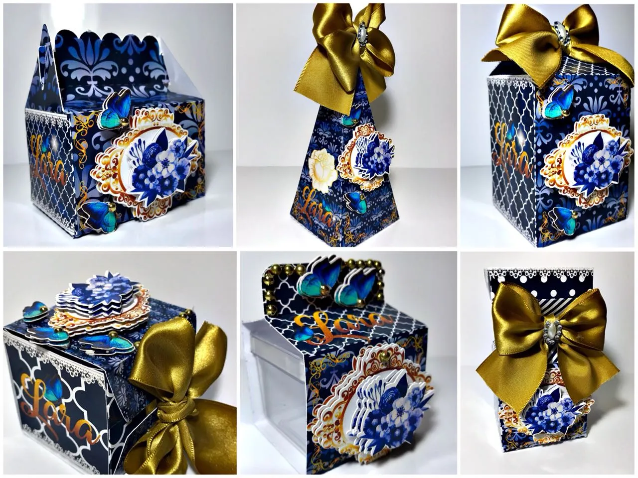 Kit digital de personalizados para festa de 15 anos nas cores azul e dourado nos formatos Silhouette Studio e PDF.