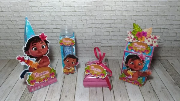 Kit de arquivos digitais para personalizados de aniversário tema Moana formato Silhouette Studio.