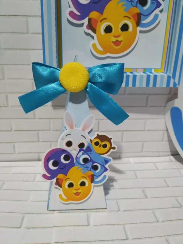 Topper de bolo e elementos de decoração masculino tema Bolofofos para imprimir e recortar.
