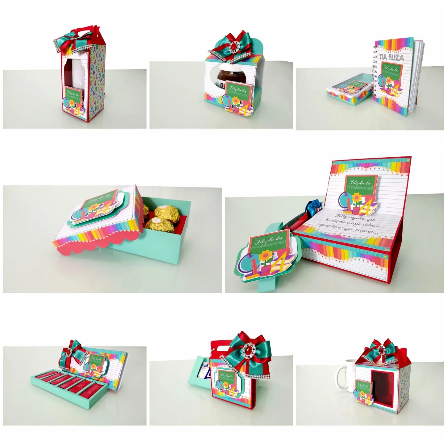 Kit digital de personalizados para decoração do Dia dos Professores nos formatos Silhouette Studio, SVG e PDF.