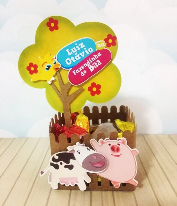 Itens personalizados para aniversário Fazendinha Mundo Bita em arquivo digital Studio e PDF.