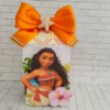 Topper de bolo e elementos de decoração para aniversário no tema Moana prontos para imprimir e recortar.