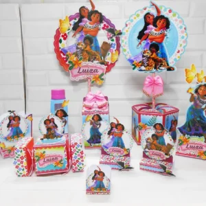 Arquivo digital de corte para itens de decoração tema Encanto Disney em formatos Studio e PDF.