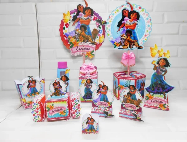Arquivo digital de corte para itens de decoração tema Encanto Disney em formatos Studio e PDF.