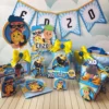 Kit de decoração festa infantil tema PK XD nos formatos Studio, PNG e PDF para personalizados.