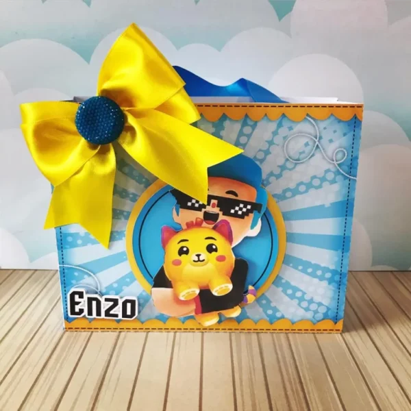 Elementos decorativos para festa infantil tema PK XD nos formatos Studio, PNG e PDF para recortar.