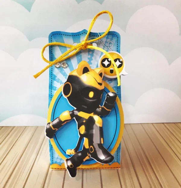 Moldes digitais para decoração festa infantil PK XD em Studio, PNG e PDF para recorte e impressão.