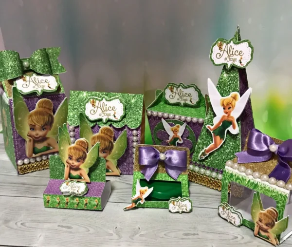 Kit digital de personalizados para Decoração Festa Infantil Sininho em formato Studio para silhouette.