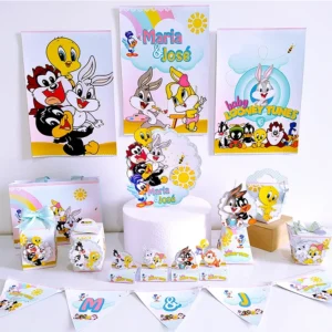 Arquivo digital de corte para itens de decoração no tema Looney Tunes em formatos Studio, PNG e PDF.