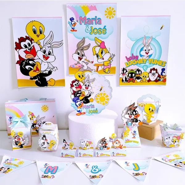 Arquivo digital de corte para itens de decoração no tema Looney Tunes em formatos Studio, PNG e PDF.
