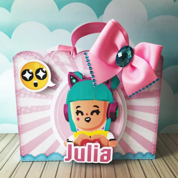 Decoração personalizada de aniversário PK XD Menina, arquivos para corte Studio, PNG e PDF.