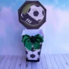 Design de corte para festa de aniversário infantil no tema futebol em Studio e PDF.
