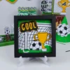 Itens de festa infantil e elementos de decoração tema futebol prontos para imprimir e recortar.