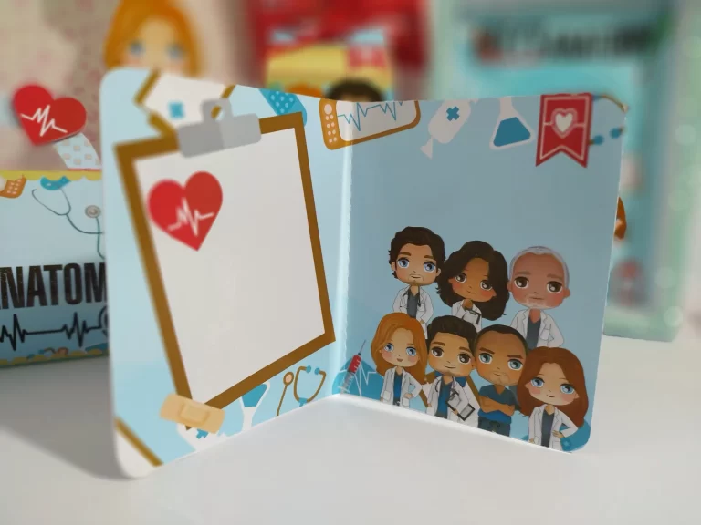 Caixinhas personalizadas e elementos de Grey's Anatomy prontos nos formatos Studio, PNG e PDF.