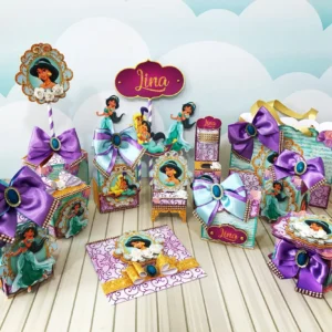 Kit digital de personalizados premium para Decoração Jasmine Luxo nos formatos Studio, PNG e PDF para scrapfesta.