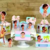 Arquivo digital de corte para itens de decoração no tema Moana Baby em formatos Studio e PDF.