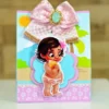 Kit de arquivos digitais para personalizados de aniversário tema Moana Baby com corte digital e manual.