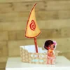 Design de corte para festa de aniversário no tema Moana Bebê em formatos Studio e PDF.