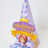 Itens personalizados para decoração de aniversário Princesa Sofia simples em arquivo digital Studio e PDF.