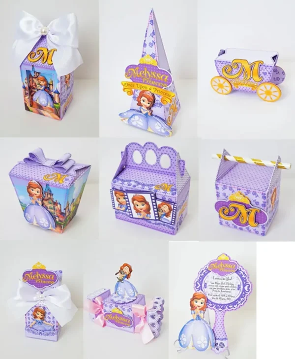 Arquivo digital de corte para itens de decoração tema Princesa Sofia simples em formatos Studio e PDF.