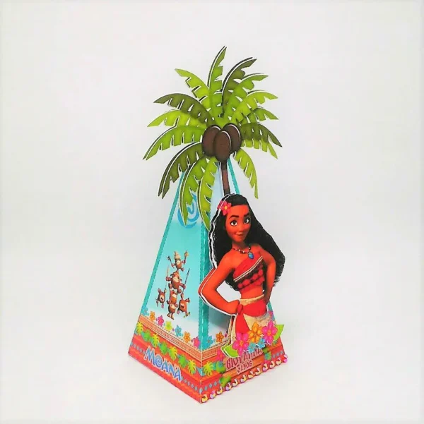 Topper de bolo e elementos de decoração de parede tema Moana prontos para recortar no Studio.