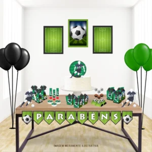 Arquivo digital de corte para decoração simples no tema futebol em formatos Studio e PDF.