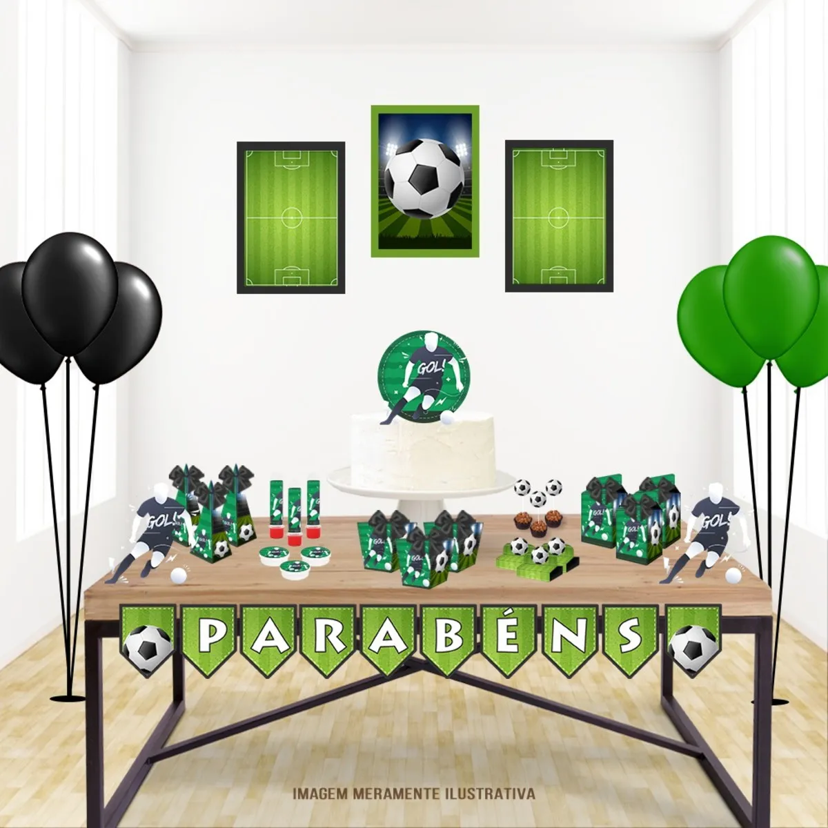 Decoracao Simples Tema Futebol Studio e Pdf