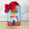 Itens personalizados para decoração de aniversário construtor em arquivo digital Studio, PNG e PDF.