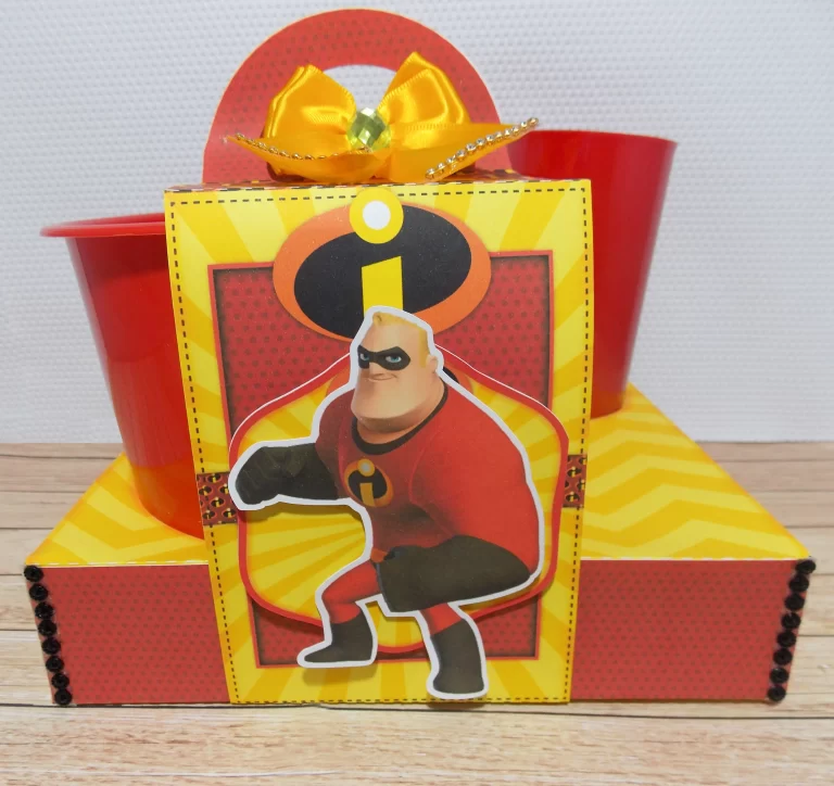 Kit de arquivos de corte para personalizados de aniversário tema Os Incríveis em Studio e PDF.