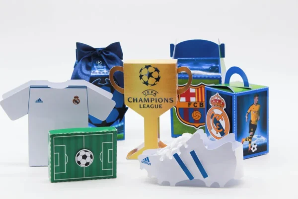Arquivo digital de corte para decoração de aniversário no tema futebol em formato Silhouette Studio.