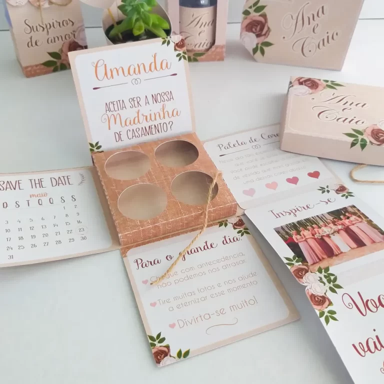 Moldes fáceis de caixas e embalagens para casamento minimalista nos formatos Silhouette Studio e PDF.
