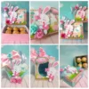 Kit digital de personalizados para decoração de Páscoa simples nos formatos Silhouette Studio e PDF.