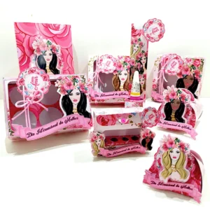 Kit digital de personalizados para Decoração Dia da Mulher nos formatos Studio, PNG e PDF para scrapfesta.