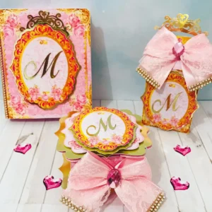 Moldes de caixas e embalagens finas para aniversário de 15 anos rosa nos formatos Studio e PDF.