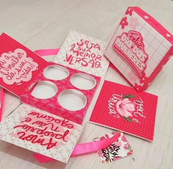 Topo de bolo para imprimir do tema Decoracao Festa Dia da Mulher em formatos digitais Studio e PDF.
