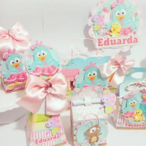 Kit digital de personalizados para Decoração Galinha Pintadinha Menina nos formatos Studio e PDF para scrapfesta.