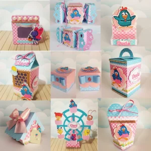 Kit digital de personalizados para Decoração Galinha Pintadinha Rosa nos formatos Studio e PDF para scrapfesta.
