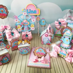 Kit digital de personalizados para Decoração Galinha Pintadinha nos formatos Studio, PNG e PDF para scrapfesta.