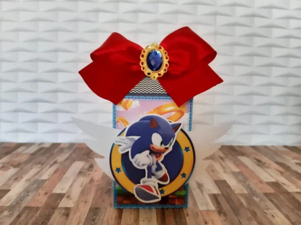 Moldes digitais com elementos de pixel, argolas e silhuetas para Decoração Sonic Simples em Studio, PNG e PDF.