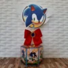 Topo de bolo para imprimir do tema Decoração Sonic Simples em formatos digitais Studio, PNG e PDF.