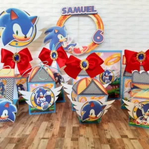 Arquivos de corte para itens de Decoração Sonic Simples em formatos Studio, PNG e PDF para imprimir.