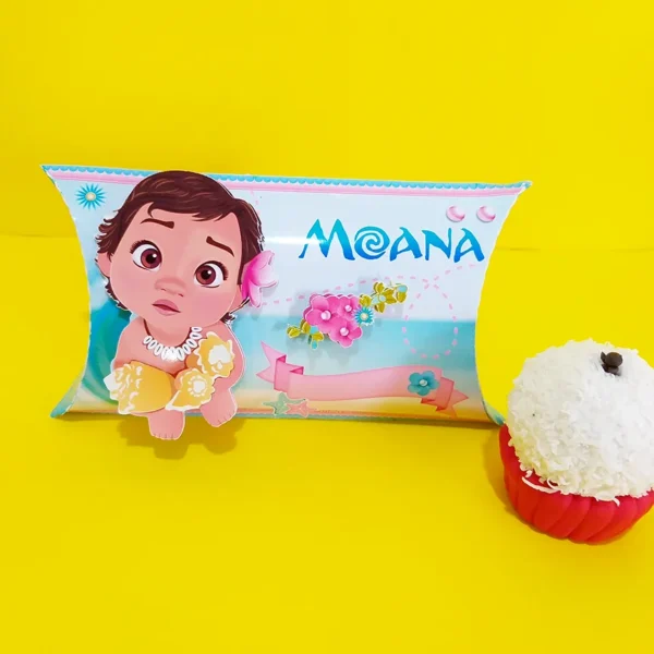 Topper de bolo e elementos de enfeite de mesa tema Moana prontos para imprimir e recortar.