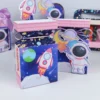 Arquivos de corte para itens de Festa Astronauta Menina em formatos Studio, PNG e PDF para imprimir.
