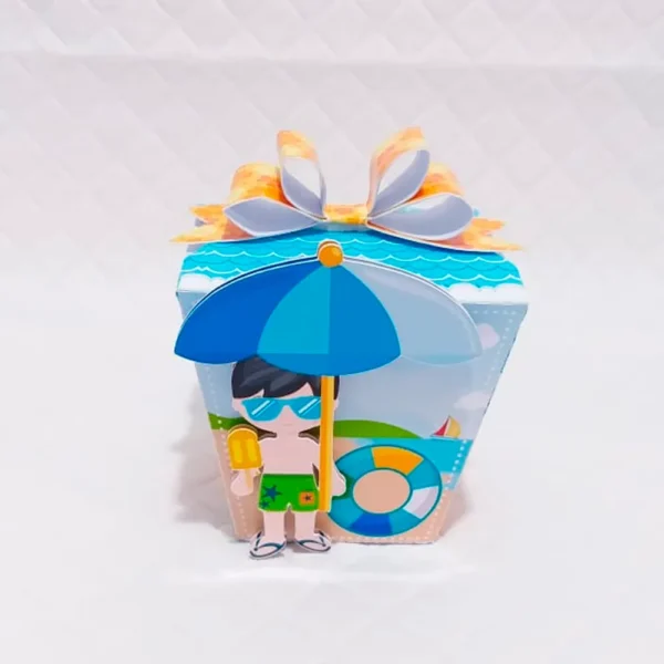 Design de corte para festa de aniversário infantil no tema Pool Party em formatos Studio e PDF.