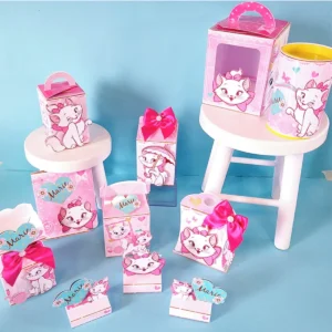 Kit digital de personalizados para festa tema Gata Marie nos formatos Studio, PNG e PDF para scrapfesta.