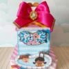 Topper de bolo e elementos de decoração tema Pool Party feminino prontos para imprimir e recortar em Studio, PNG e PDF.