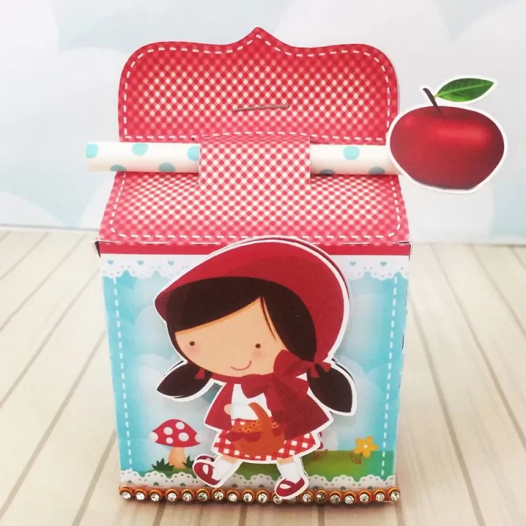 Caixinhas personalizadas e apliques da Chapeuzinho Vermelho nos formatos Silhouette Studio e PDF.