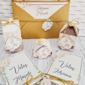 Kit digital de personalizados para festa de casamento simples e elegante nos formatos Silhouette Studio e PDF.