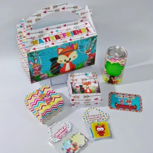 Kit digital de personalizados para festa na escola no tema Raposinha nos formatos Silhouette Studio e PDF.