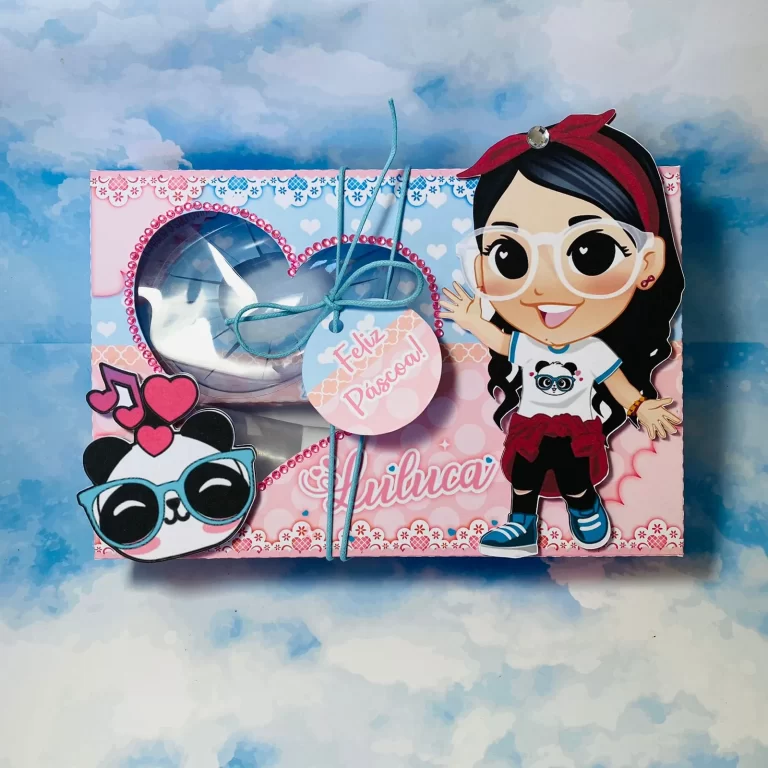 Kit de arquivos digitais para personalizados de Páscoa tema Luluca com corte digital e manual.